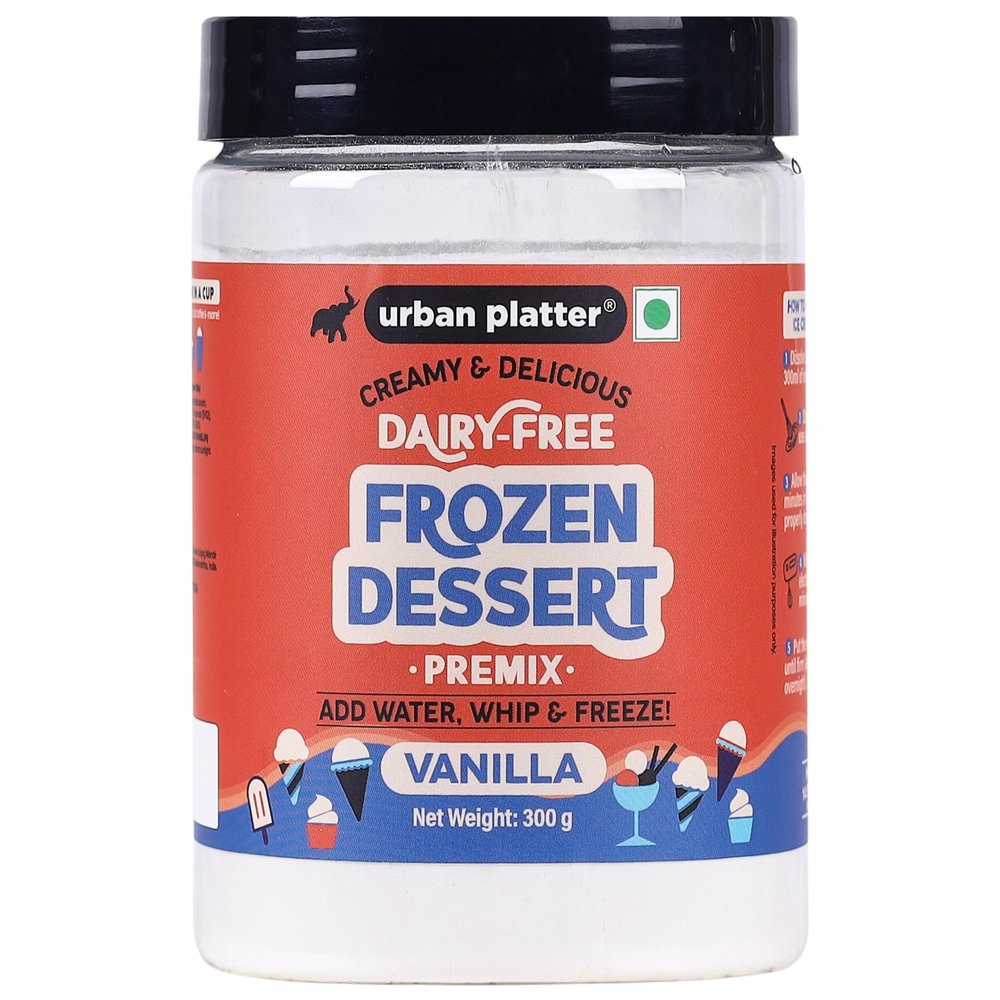 Urban Platter Dairy-Free Frozen Dessert Vanilla Premix, 300g (Product of Europe, Creamy & Delicious, Enjoy with Waffles, Cold Coffee, Hot Chocolate & More!)
