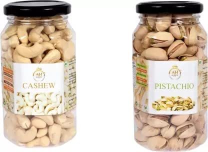 AESTHETIC HUB Natural Premium Dried Cashews & Pistachios Dry Fruit, Super Crunchy & Delicious Healthy (250g)