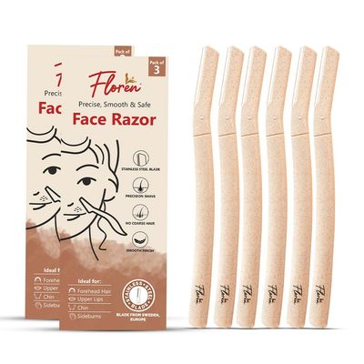 Floren Dermaplaning Tool with Precision Cover, 9ct | Dermaplane Tool, Face Razor for Women, Eyebrow Shaper, Dermaplaning Tool, Womens Face Razor, Peach Fuzz Remover