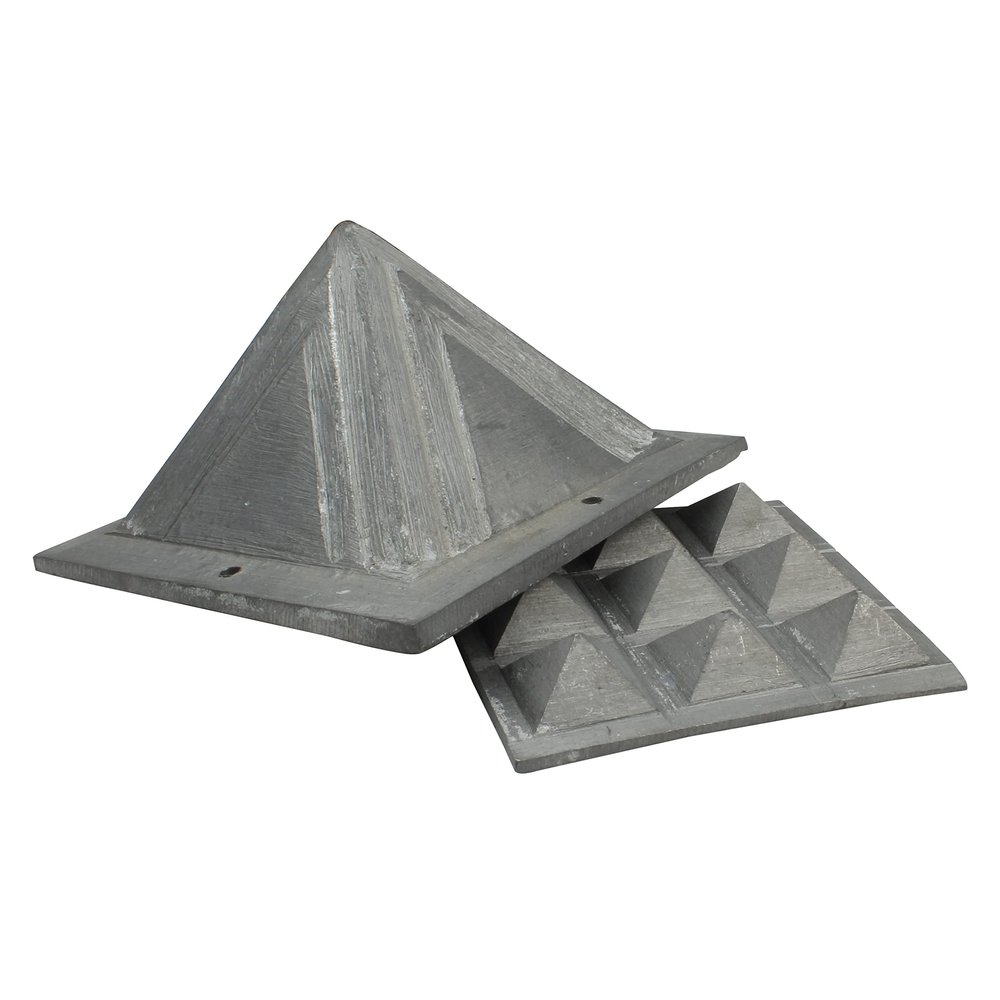 REMEDYWALA Zinc Pyramid Vastu With Base 9 Plate | North East Dosha Remedies for Home, Office, Bedroom, Toilet, Kitchen, Entrance Main Door | Size 2.5 Inch
