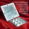 REMEDYWALA Zinc Pyramid Vastu With Base 9 Plate | North East Dosha Remedies for Home, Office, Bedroom, Toilet, Kitchen, Entrance Main Door | Size 2.5 Inch view 3