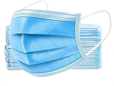 ONHUB Non-wovan Disposable Earloop Face Masks Suitable for Home, School, Office and Outdoors 25 Pcs (Blue)