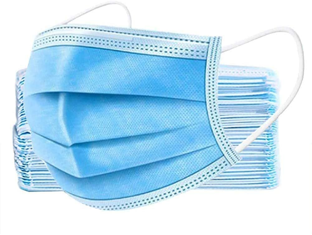 ONHUB Non-wovan Disposable Earloop Face Masks Suitable for Home, School, Office and Outdoors 25 Pcs (Blue)