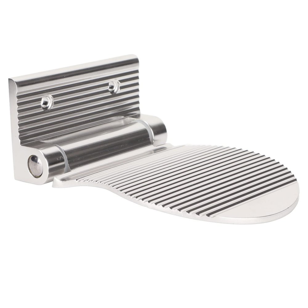 Shower Foot Shaving Rack, Foldable Design Screw Bathroom Shaving Pedestal (Silver)