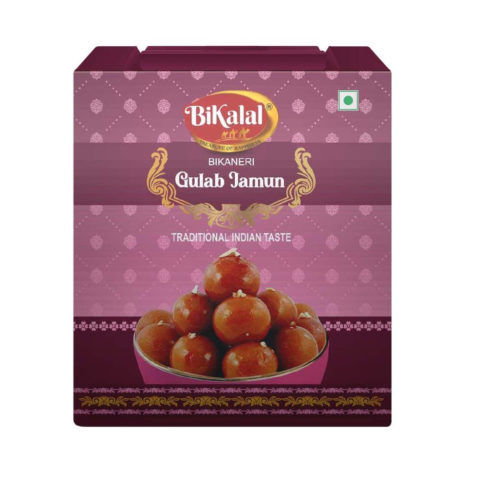 Bikalal Gulab Jamun | 1Kg | Authentic Indian Gulab Jamun | Festive Delight Gulab Jamun by Bikalal | Made with Sugar, Water, Khoya Wheat Flour, Clarified Butter Oil | Authentic Bikaneri Gulab jamun