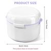 HASTHIP Denture Case, Denture Bath Case Cup Box Holder Storage Soak Container with Strainer Basket for Travel, Retainer Cleaning, White view 2