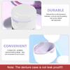 HASTHIP Denture Case, Denture Bath Case Cup Box Holder Storage Soak Container with Strainer Basket for Travel, Retainer Cleaning, White view 3