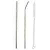 Baraky Stainless Steel Straws for Drinking with Brushes (1 Bent + 1 Straight + 1 Brushes) Set of 3 view 1