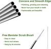 BarakyStainless Steel Straws for Drinking with Brushes (1 Bent + 1 Straight + 1 Brushes) (4 Straight + 1 Brushes) view 2