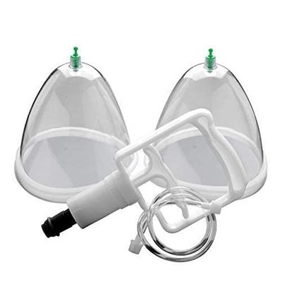 4beauty Therapy Vacuum Cupping Massager Set for Relaxation Body Enhancement, Transparent
