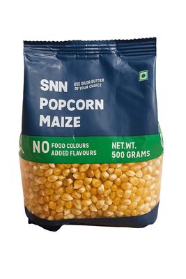 SNN Popcorn Maize 500 Gram | Imported Raw Maize | Kernels 500 gram | Ready to Cook | High Expansion | Homemade Healthy Snack | Butterfly Popcorn Kernels