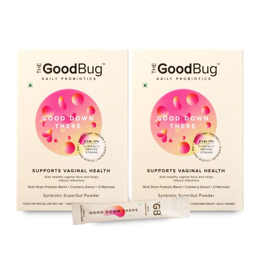 The Good Bug Good Down There SuperGut Powder for Women|Pre & Probiotic Supplement that Helps Reduce UTIs & Other Vaginal Infections|2.5 Billion CFU of Clinically Proven Strains|2 count,30 servings
