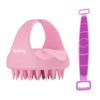 Lifelong Silicone Scalp Massager Shampoo Brush with Body Scrubber | Soft Silicone Hair Scrubber for washing hair, Scalp Brush for Hair Growth & Dandruff Treatment |Wet Dry Hair Massager for All Hair Types of Women(Baby Pink, LLM684) view 1