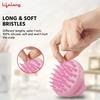 Lifelong Silicone Scalp Massager Shampoo Brush with Body Scrubber | Soft Silicone Hair Scrubber for washing hair, Scalp Brush for Hair Growth & Dandruff Treatment |Wet Dry Hair Massager for All Hair Types of Women(Baby Pink, LLM684) view 3