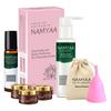 Namyaa Period Care Kit- Feminine Cramp Roll on, Intimate wash, Solid Body Perfumes, Menstrual Cup (Large) view 1