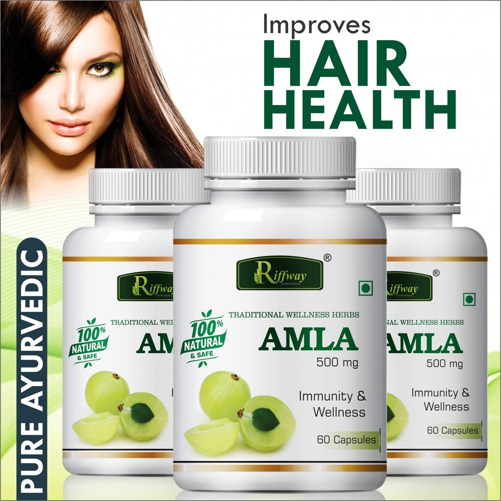 Amla General Wellness Pills | Amla Capsule Prevents Dark Spots & Acne (Pack Of 3, 180 capsule)