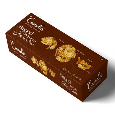 Almond Crunch Florentine 300 GMS | Gluten Free | 300 GMS ( Pack of 9 Pcs)