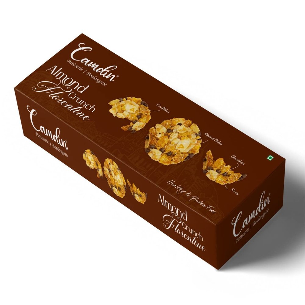 Almond Crunch Florentine 300 GMS | Gluten Free | 300 GMS ( Pack of 9 Pcs)