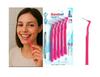 Sanitral Adult Angle Interdental Brushes (0.4Mm -Size 0), Angled Manual Dental Brush For Teeth Cleaning-Excellent Access Between Teeth-Pink, 1 count view 1