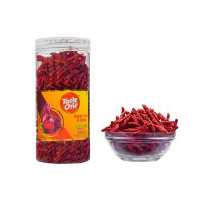 Taste One Beetroot Chips 200gm, Ready to Eat Snacks, Home Made Tea Time Snack, Yummy chips