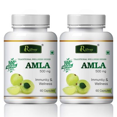 Amla Health Capsules | Amla Capsule Prevents Dark Spots & Acne (Pack Of 2, 120 capsule)