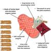 Earthy Lanes Reusable & Washable Sanitary Cloth Organic cotton Pad,Napkins Eco-Friendly (6) view 3
