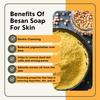 Desam Organics Besan (Gram Flour) Handmade Ayurvedic Soap | Deep Cleansing & Oil Control | Brightens Skin Tone | Paraben & Sulphate Free | For Men & women | (1 Unit x 100gm) view 2