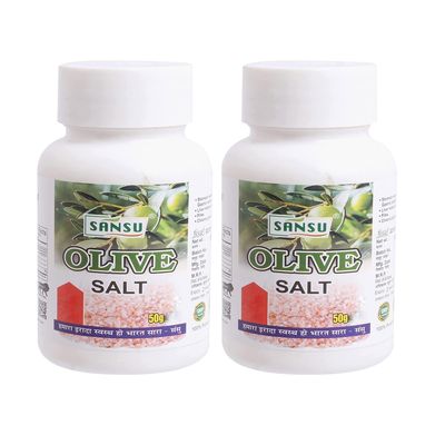 SANSU Olive Salt-50Gm (Pack of 2)| Namak Zaitoon | Jaitun Namak | Zaitun Namak |