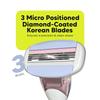 LetsShave Korean 3 Blade Body & Pubic Hair Razor Set, Dual Moisture Bar & Soothing Strip, Micro Comb Guard, Pivot Head, Pink, Men's Sensitive Skin, 3 Count view 3