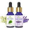 Homeda Tea Tree and Lavender Essential Oil (30 ML each) for Hair Growth, Diffuser, Sleep, Skin Acne, Face, Body, Massage, Bath, 100% Pure Natural Aroma Essence Oil view 1