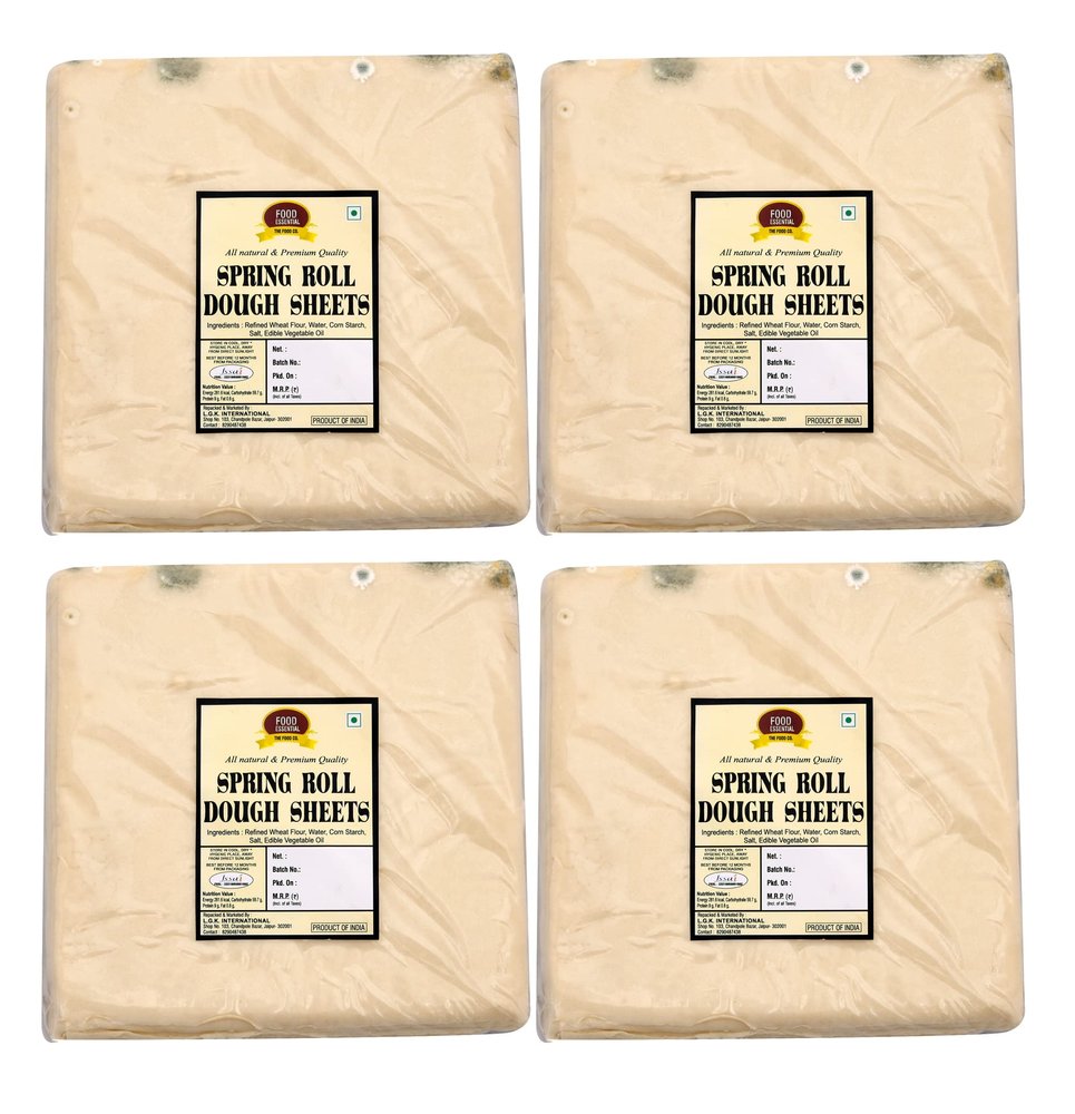 Food Essential Spring Roll Sheet 2 kg. Pack of 4 (50 Sheets in Each)