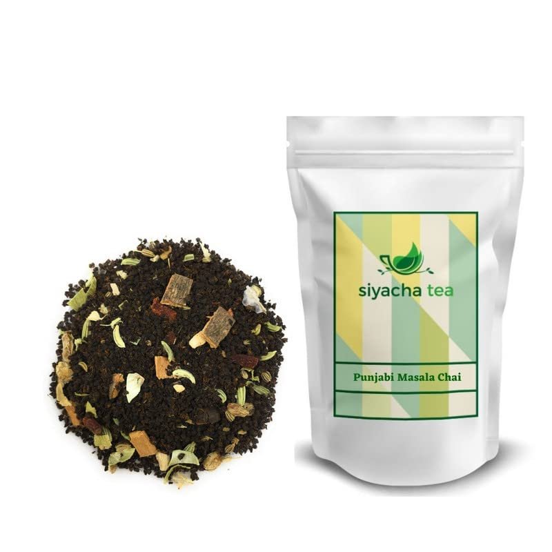 Siyacha Tea Pujabi Masala Chai|1KG|Indian Strong Chai Patti| Fresh Spice Blend| Loose Leaf Beverage|500 Cups (approx)
