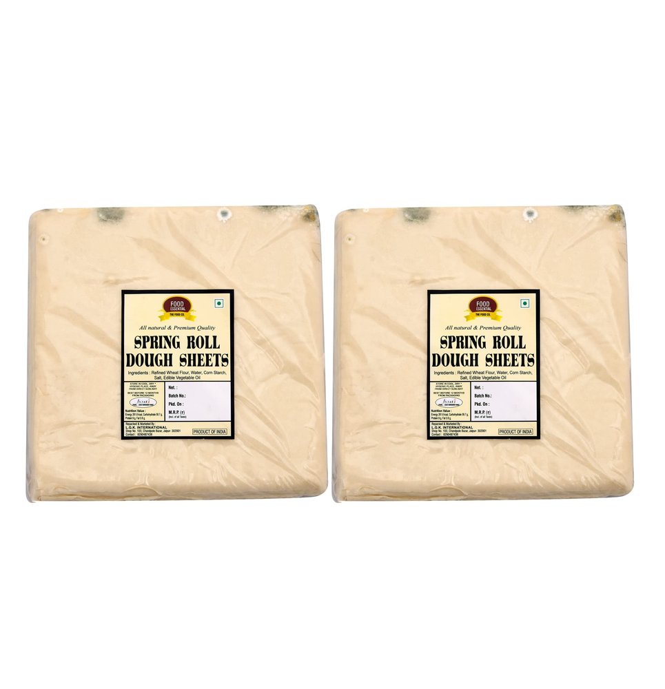 Food Essential Spring Roll Sheet 1 kg. Pack of 2 (50 Sheets in Each)