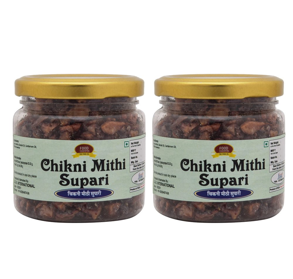 Food Essential Chikni Mithi Supari 280 gm. Pack of 2 (140 gm. Each)