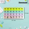 FunBlast Pill Box for Medicine - Weekly Pill Organizer 4-Times-A-Day, Portable 7 Day Pill Box Case with Separate Compartments to Hold Medication, Vitamins Capsules, Medicine Organizer Box view 2