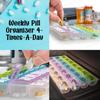 FunBlast Pill Box for Medicine - Weekly Pill Organizer 4-Times-A-Day, Portable 7 Day Pill Box Case with Separate Compartments to Hold Medication, Vitamins Capsules, Medicine Organizer Box view 3