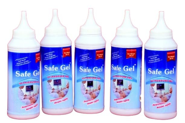 Ultrasound Transmission gel for Sonography and Physio 250ML (Blue, Pack of 5)