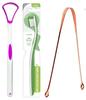 Tongue Scraper Brush, Tongue Cleaner Brush Scraper Bad Breath, Oral Care Tongue Coating Cleaner Scrubber Tongue Tools with Copper Tongue Cleaner & Toothbrush view 1