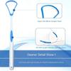 Tongue Scraper Brush, Tongue Cleaner Brush Scraper Bad Breath, Oral Care Tongue Coating Cleaner Scrubber Tongue Tools with Copper Tongue Cleaner & Toothbrush view 3