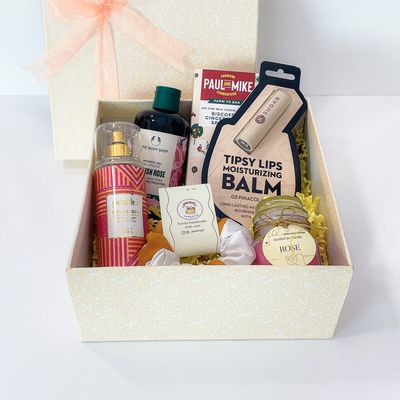 Angroos Nourish & Pamper Thank You Gift For Her With Self-Care Products, Scrunchies, And Scented Candle | Thank you gifts for women | Thank you gifts for girl friend | Thank you gifts for sister