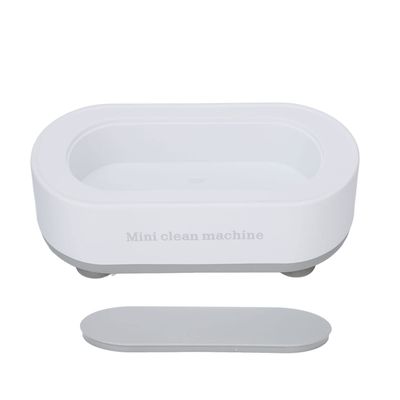 Ultrasonic Non-slip Professional Glasses Cleaning Machine For Toothbrush Cutlery Watch Strap (White)