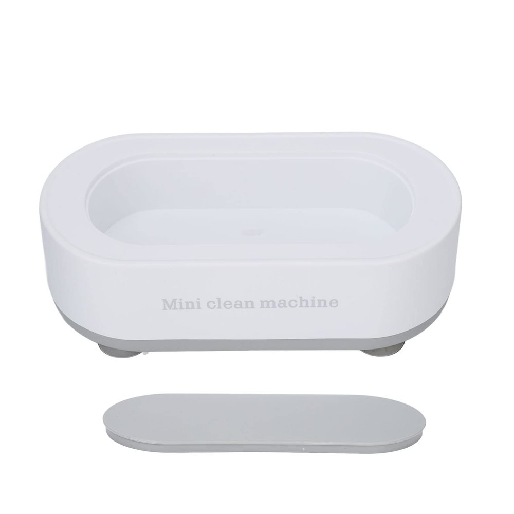 Ultrasonic Non-slip Professional Glasses Cleaning Machine For Toothbrush Cutlery Watch Strap (White)
