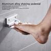 Shaving Pedestal, Foldable Design Screw Installation Metal Shaving Pedesta Durable Wearable for Bathroom (Silver) view 2