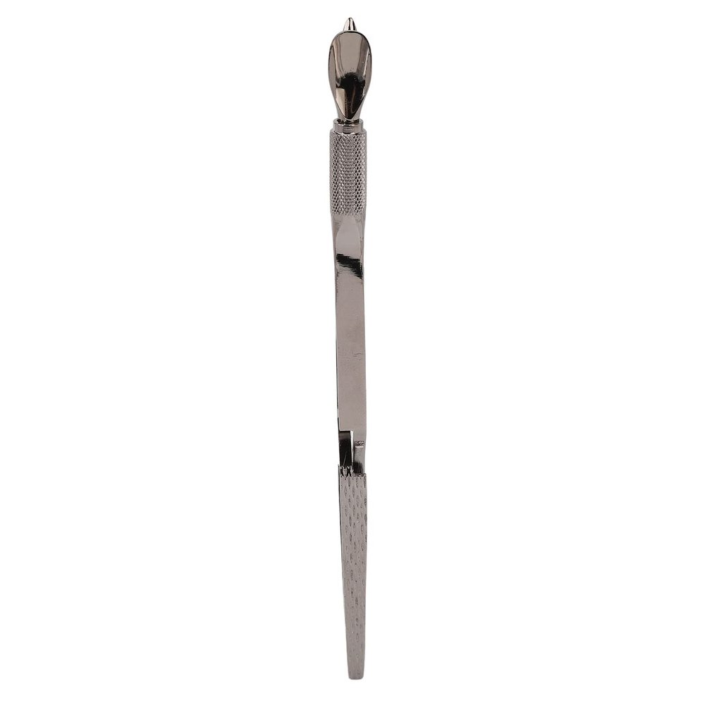 Nail Shaping Tweezers, Portable Stylish Look Double End Safety Cuticle Pusher Mini for Home (Ruthenium Black)