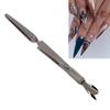 Nail Shaping Tweezers, Portable Stylish Look Double End Safety Cuticle Pusher Mini for Home (Ruthenium Black) view 2