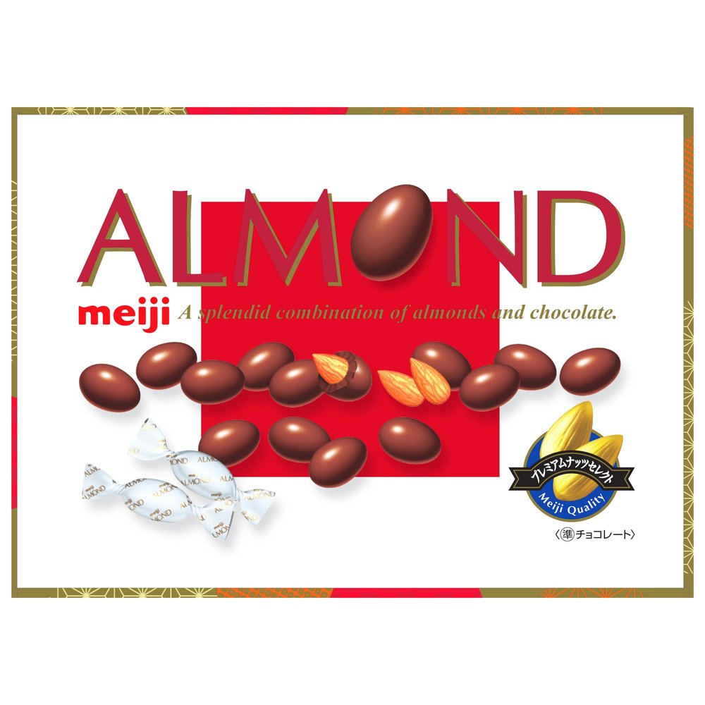 Meiji Almond Chocolate Box, 8.5 oz (243 g) (Made in Japan)