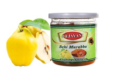 Jayani Homemade Behi Murabba 350 GM With Wild Raw Forest Honey | Safarjal Ka Murabba | Marmalade of Quince - The Fruit of Paradise with tons of Health Benefits