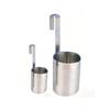 ZL Enterprises Set of Milk/Liquid Measuring Traditional Milkman Aluminium Cups/Scales with Vertical Handles. Set of 2 (500ml & 1Ltr.) view 1