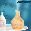 300ml Essential Oil Diffuser, Wood Grain Cool Mist Aroma Diffuser, Quiet Diffuser with 7 Colors Lights and Waterless Auto Shut Off Function for Home Office Room, Light Brown view 3