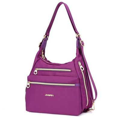 MYADDICTION Bag with Double Zippers, Handbag and Shoulder Bag - Purple Clothing, Shoes & Accessories | Womens Handbags & Bags